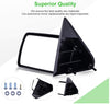 SCITOO Tow Mirror fit 1988-1999 for Chevy for GMC C/K 1500 2500 3500 1992-1999 for Chevy Suburban C/K 1500 2500 3500 Yukon XL Manual Adjusted Non-Folding Non-Extended