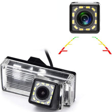 eHANGO Car Rear View Camera with 4 Pin to RCA Cable Bracket License Plate Lights Housing Mount for Toyota REIZ 4D MK1 / Toyota Mark X 4D MK1 / Toyota Prius/Toyota Land Cruiser (8 LED Angle)