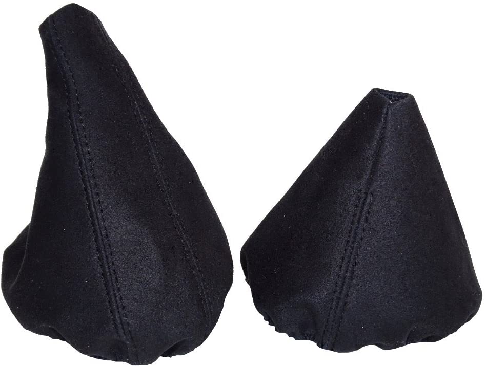 The Tuning-Shop Ltd for BMW E36 E46 1991-2005 Shift & E Brake Boot Black Genuine Alcantara Suede