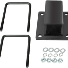 BETTERCLOUD RV Bumper Hitch Receiver 4" Square Receiver Adapter 2'' Hitch Mount Bike Rack Cargo Carrier Compatible with Bike Rack for ATV UTV Cars Vans Trucks SUV’s and RV’s