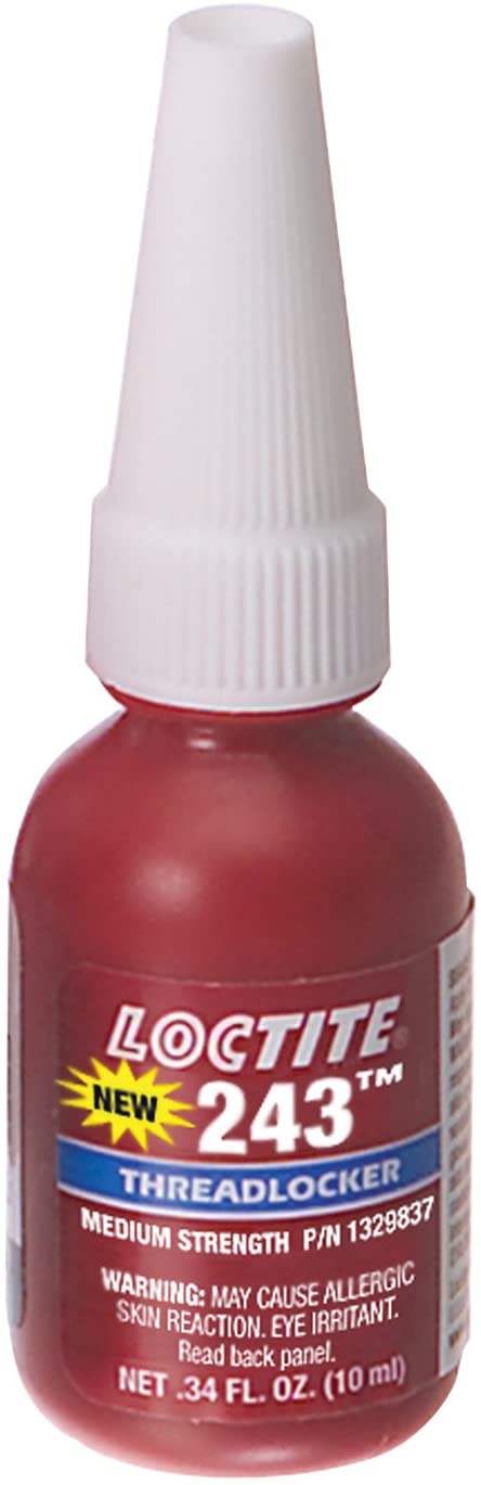 Loctite 1329837 243 Blue Medium Strength Threadlockers, 0.34 oz., 10 mL, 3/4