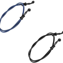 WHWEI Motorcycle Dirt Bike Braided Steel Hydraulic Reinforce Brake line Clutch Oil Hose Tube Universal (Color : Black)