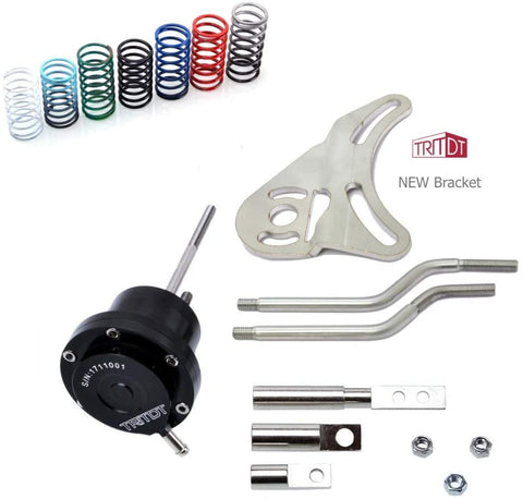 TRITDT Billet Adjustable Wastegate Actuator replace for GARRETT GT25R GT(X)28R GT(X)30R New Bracket and Rod (Total 8 springs set)