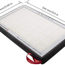 TZUTOGETHER Tesla Model 3 Model Y Air Filter HEPA Replacements 2 Pack with Pm2.5 Activated Carbon Three-Layer Purifier Suitable for All Tesla Model 3 from 2017-2021 (3-Layer Filter)