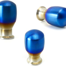 iJDMTOY Burnt Titanium Finish JDM Drop Shape Shift Knob Universal Fit Compatible With Most Car 4 5 6 Speed Manual or Automatic etc.