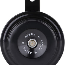 WNHSNM 12V 110dB 435HZ with mounting Bracket Red Motorcycle Car Loud Electric Snail Horn Loudspeaker Waterproof Pure Copper Terminal (Color Name : Black)