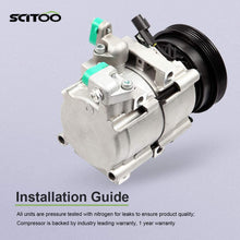 SCITOO AC Compressor Pump Compatible with CO 10703C for Hyundai Sante Fe Kia Optima 2.4L 2001-2006