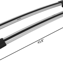 Mophorn Roof Rack Cross Bars Baggage Locking Roof Rail Crossbars Luggage Cargo Ladder Bike Load Roof Cross Bars Black (for Audi Q7, for Audi Q7 2006-2021 Sliver)