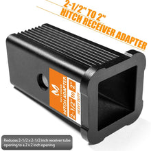 MICTUNING 2-1/2 Inch Class V to 2 Inch Class III and IV Trailer Hitch Receiver Adapter Reducer 2.5 Inches to 2 Inches Sleeve Convertor