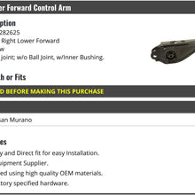 Rear Right Passenger Side Lower Forward Control Arm with Inner Bushing - Compatible with 2003-2007 Nissan Murano