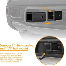 BougeRV 2 inches to 1-1/4 inches Trailer Hitch Adapter 2 inches to 1.25 inches Hitch Adapter Insert Sleeve Receiver Converter for Bike Rack and Cargo Carriers