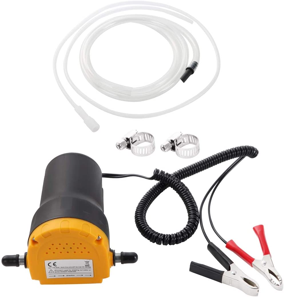 ATPTOOL12V 60W Oil Change Pump Extractor, Oil/Diesel Fluid Pump Extractor Scavenge Oil Change Pump Transfer Suction Transf