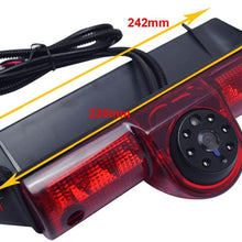 Misayaee Car Third Roof top Mount Brake lamp Camera Brake Light Rear View Backup Camera +7.0 inch TFT Monitor Display Kit for Transporter Express/Savana 2003-2018/Explorer Vans/Express Kit