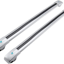 MotorFansClub Roof Rack Cross Bars Fit for Compatible with Jeep Renegade 2015 2016 2017 2018, Aluminum Luggage Rack Crossbars Cargo Roof top Bag Carrier Carrying Bike Kayak Canoe