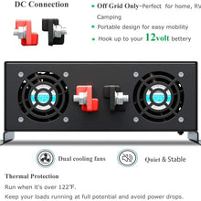 WZRELB 3500W 24VDC 120VAC Pure Sine Wave Power Inverter, 2 AC Outlets, Wired Remote Control, RV (RBP-350024WR)
