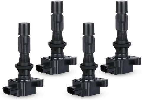 A-Premium Ignition Coil Pack Replacement for Mazda 3 6 CX7 MX-5 Miata I4 2.0L 2.3L 2.5L 4-PC Set