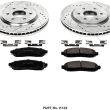Power Stop K142 Front Brake Kit with Drilled/Slotted Brake Rotors and Z23 Evolution Ceramic Brake Pads
