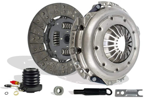 Clutch Kit And Slave Compatible With Pickup Truck F150 F250 XL XLT Lariat Base 1997-2000 4.6L V8 GAS SOHC 4.2L V6 GAS OHV (07-130SN)
