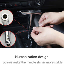 Sukemichi Metal T Handle Gear Shifter Knob for Jeep Dodge Charger Challenger Compass and Jeep Wrangler JK 2012-2017, Sliver