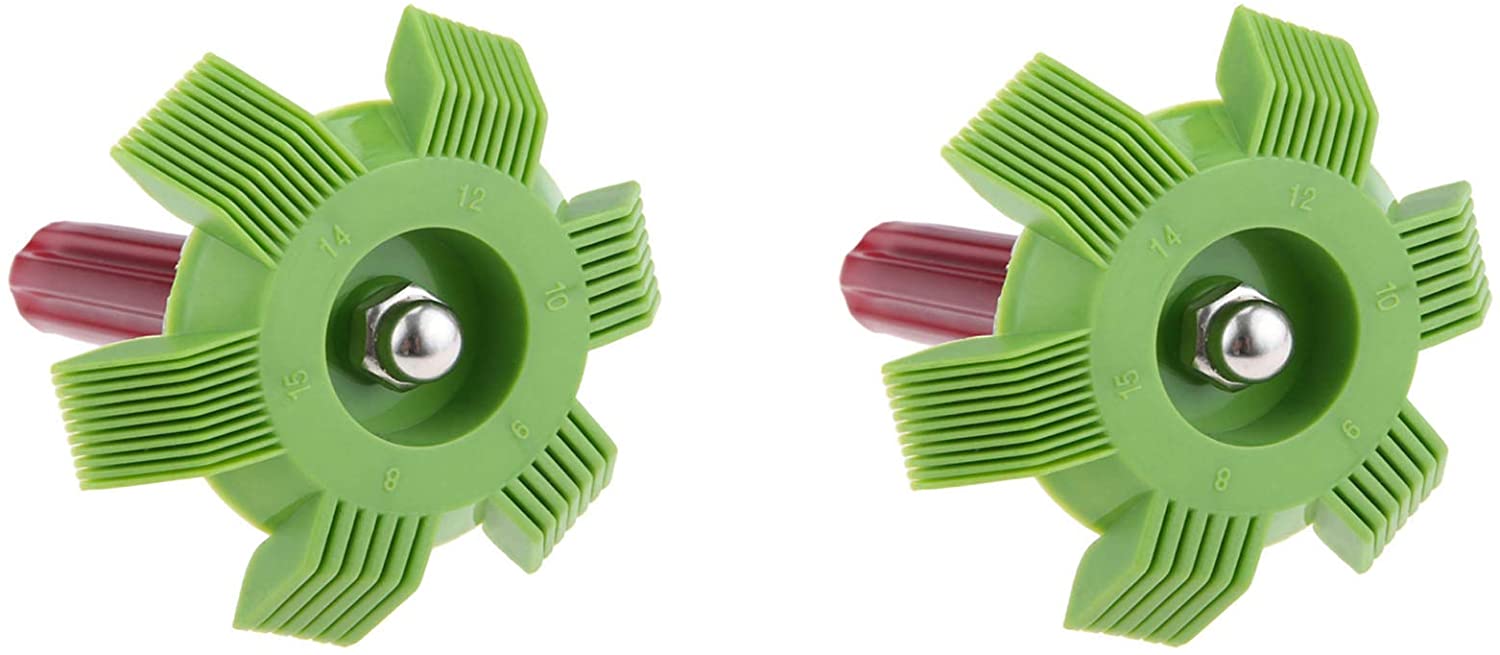 A/C Condenser Radiator Evaporator Fin Straightener Comb Rake Cleaner Tool Pack of 2
