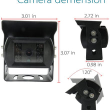 Backup Camera with 4-Pin Connector for Truck Rear View System, Universal Connector, High Level Waterproof and Superior 18 Infrared LED Night Vision