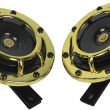 JDMSPEED New 12V Rose Gold Supper Loud Two Electric Blast Tone Horn Motorcycle Chopper