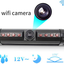 WiFi Wireless License Plate Frame Reversing Camera IR Night Vision PZ439, with IP67 Waterproof Rating, 170 Degrees Perfect Viewing Angle and 8 Infrared Night Vision Lights