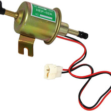 JDMSPEED Universal 12V Heavy Duty Electric Fuel Pump Metal Solid Petrol 12 Volts