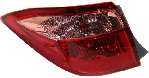 New Left Driver Side Outer Tail Light Assembly For 2017-2019 Toyota Corolla, Bulb Type, Body Mounted TO2804130C CAPA