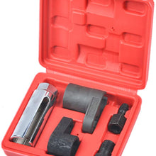 Prokomon 5 PC 22mm Automotive Oxygen Sensor Socket Wrench Removal Tool and Thread Chaser Set PT1205