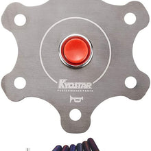 Kyostar 6-Hole 70mm Stainless Steel Steering Wheel Horn Button Cover Plate W/Allen Key (Titanium)