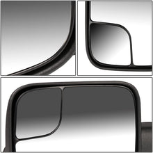 Left Driver Side Black Manual Folding Flip Up Rear View Towing Side Mirror Replacement for Dodge Ram BR/BE 94-02