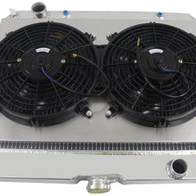 OzCoolingParts Pro 3 Row Core Aluminum Radiator +12" Fan w/Shroud for 1963-1968 64 65 66 67 Chevy Chevelle/Malibu/Implala/Caprice