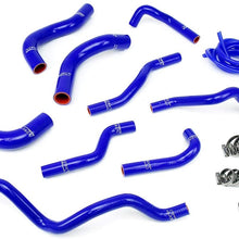 HPS 57-1341-BLUE Blue Silicone Radiator Coolant/Heater Hose Kit