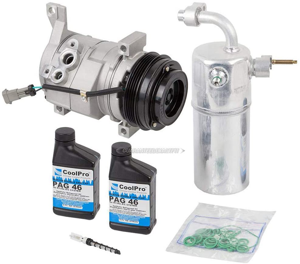 AC Compressor & A/C Repair Kit For Chevy Tahoe Suburban Avalanche GMC Yukon Cadillac Escalade w/Rear AC 2003 2004 2005 - BuyAutoParts 60-80319RK New