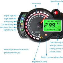 XinQuan Wang Motorcycle Digital LCD Gauge Speedometer Dashboard Odometer Tachometer Motorbike Moto Fuel Level Speed Instrument Auto Gauge