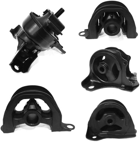 Ashimori Compatible With 1998-2001 Honda CRV CR-V 2.0L Manual MT 1999-2000 Honda Civic 1.6L Si Coupe Engine Transmission Mount Set A6576 A6556 A6563 A6506 A6526