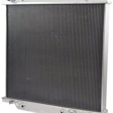 ALLOYWORKS 2 Row Aluminum Racing Radiator for 1999-2005 Ford F-250 F-350 Super Duty/Ford Excrusion 6.8L 7.3L Powerstroke Engine Turbo Diesel AT/MT