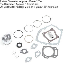 KIMISS Oil Seal Gasket Kit,2.7in Piston Rings Oil Seal Gasket Kit Set 13101-ZH8-010 Fits for GX160 GX200 168F