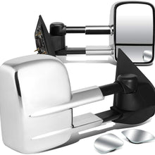 DNA Motoring TWM-002-T222-CH+DM-074 Pair of Towing Side Mirrors + Blind Spot Mirrors