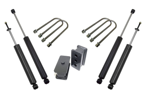 Maxtrac Suspension 902225S Suspension Lift Kit Component (2.5In Blocks / 3.562In U-Bolts, Maxtrac Shocks 1800Sl & 2900Ll)