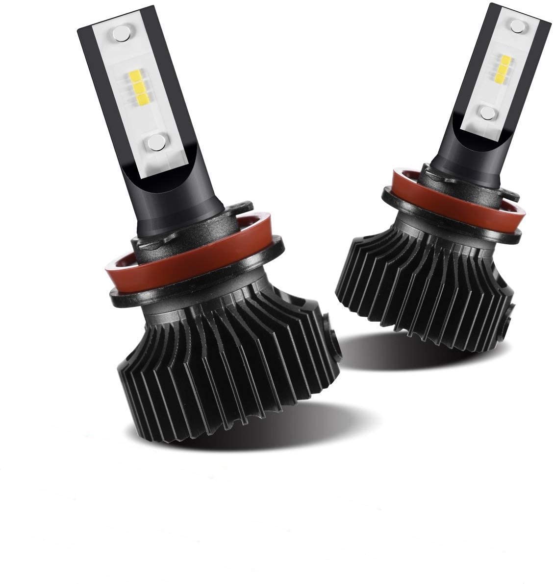 Marsauto G2 Series H11 H16 Led Fog Light Bulbs, H8 H9 Led Fog Lights Replacement for Cars,12 Csp Led Chips 6000K Xenon White, Pack of 2