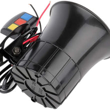 LSAILON 12V 4 Tone Sound Car Siren Horn Emergency Sound Warning Horn for Police Car Fighter Vans Trucks