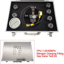 ZHFEISY Hydraulic Accumulator Nitrogen Charging Filling - 7 in 1 Charging Tool Gas Valve Test Kit FPU-1-25/40MPA