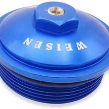 Billet Aluminum Blue Cap Kit Fuel Filter Caps & Oil Filter Cap & Oil Filter Cap Set with O-ring Compatible with F250 F350 with 6.0L Powerstroke Engines 2003-2007