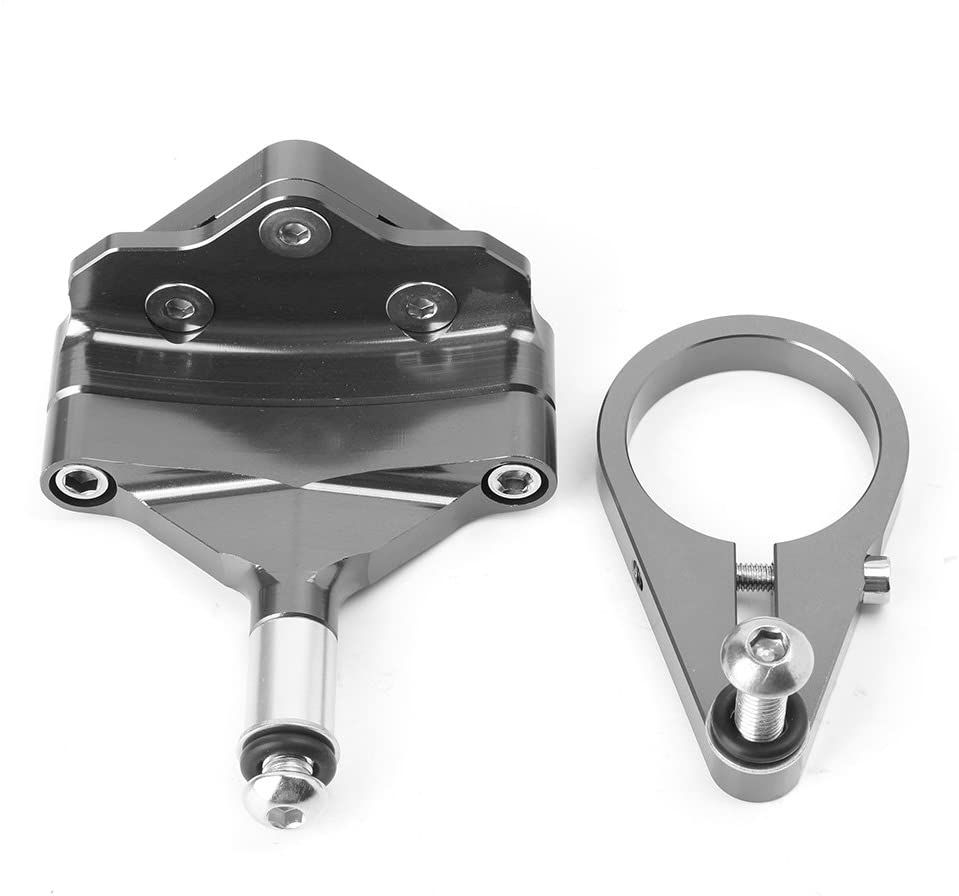 Mallofusa Motorcycle Stabilizer Steering Damper Bracket Mount Holder Kit Compatible for Honda CBR650F 2014 2015 2016 Black