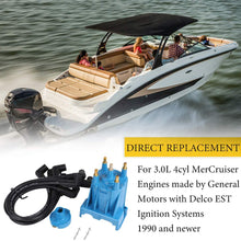 Ignition Tune Up Kit with Distributor Cap and Rotor and Spark Plug Wires Set Replacement for 3.0L 4cyl MerCruiser Engines Made by GM with Delco EST Ignition Systems - Replace 811635Q2, 816761Q14