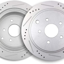ECCPP Rear Drilled And Slot Brake Rotor Fit for Infiniti FX35/FX37/FX45/JX35/for Infiniti M35h,for Infiniti M37/M56,for Infiniti Q50/Q70/QX60/QX70