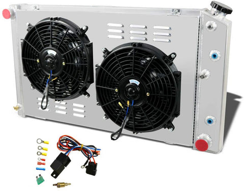 CoolingSky 3 Row Aluminum Radiator +2X12