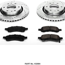 Power Stop K2084 Front Brake Kit with Drilled/Slotted Brake Rotors and Z23 Evolution Ceramic Brake Pads